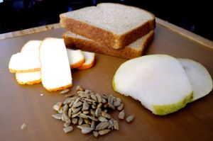 pear muenster sunflower seed grilled cheese sandwich 4