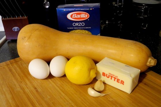creamy lemon butternut squash orzo