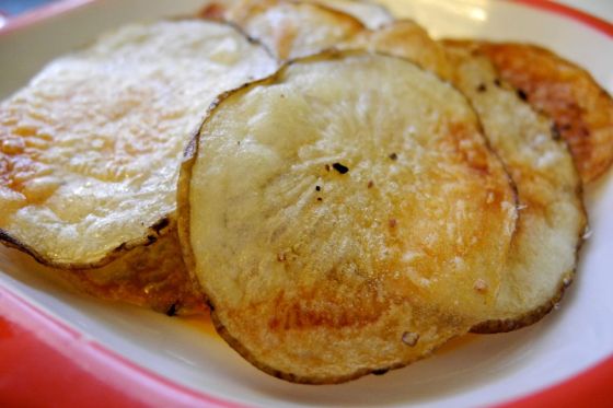 homemade baked potato chips