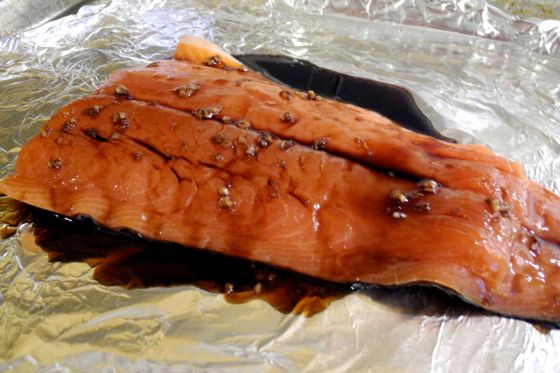 maple and balsamic vinegar glazed salmon