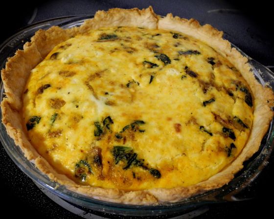 goat cheese sausage spinach quiche