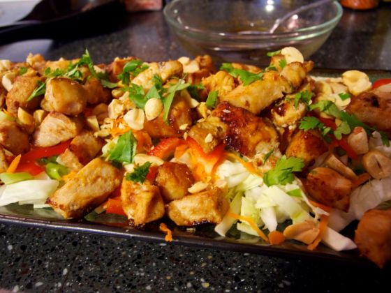 chicken pad thai salad